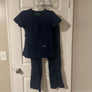 Grey's Anatomy Navy Blue Scrub Set